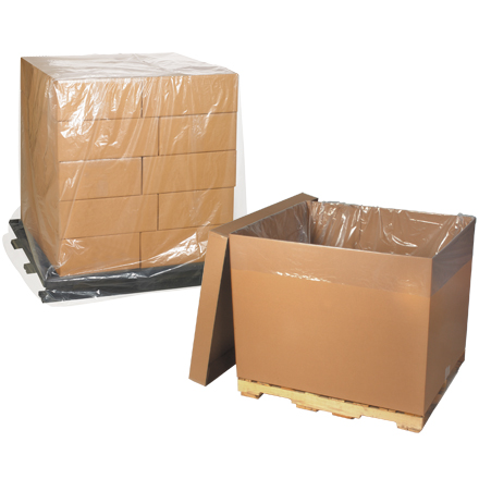 54 x 44 x 72" - 4 Mil Clear Pallet Covers