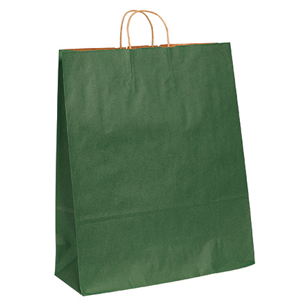 16 x 6 x 19 <span class='fraction'>1/4</span>" Green Tinted Shopping Bags