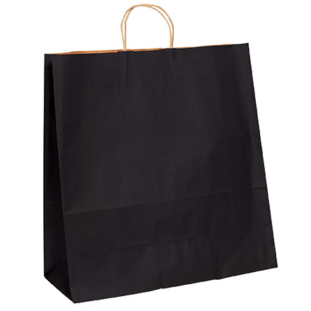 18 x 7 x 18 <span class='fraction'>3/4</span>" Black Tinted Shopping Bags