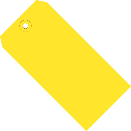 5 <span class='fraction'>3/4</span> x 2 <span class='fraction'>7/8</span>" Yellow 13 Pt. Shipping Tags
