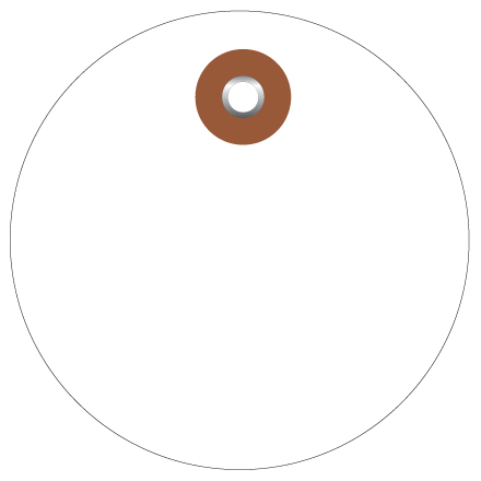 2" White Plastic Circle Tags