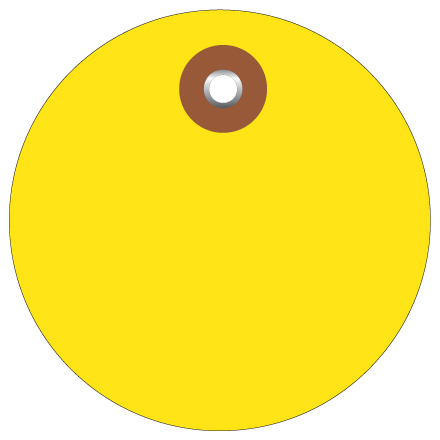 2" Yellow Plastic Circle Tags