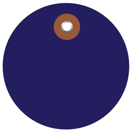 2" Blue Plastic Circle Tags
