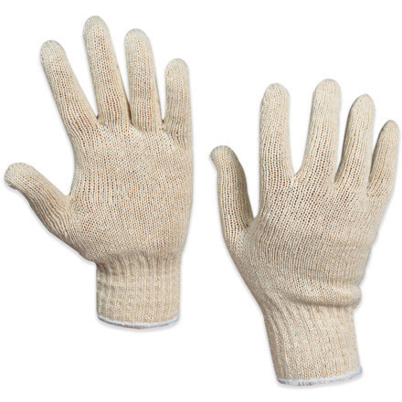 String Knit Cotton Gloves - Large