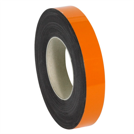 1" x 100' - Orange Warehouse Labels - Magnetic Rolls