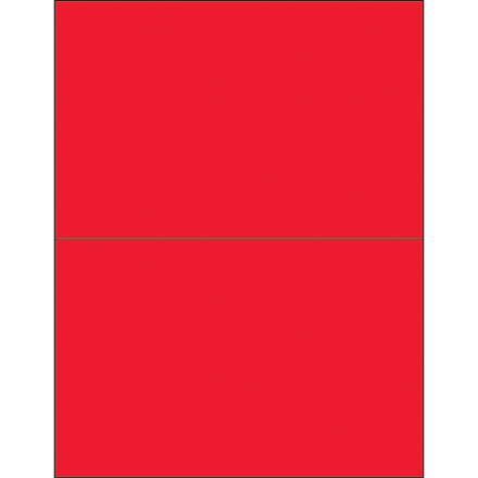 8 <span class='fraction'>1/2</span> x 5 <span class='fraction'>1/2</span>" Fluorescent Red Removable Rectangle Laser Labels