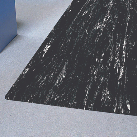 3 x 10' Black Marble Anti-Fatigue Mat