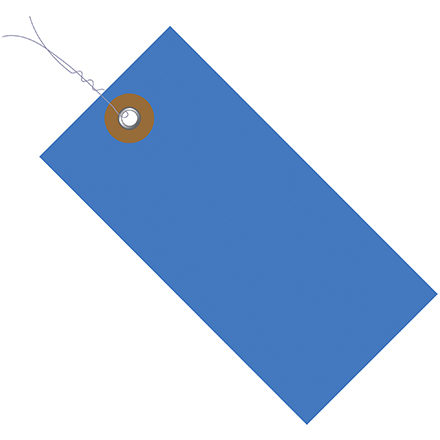 2 <span class='fraction'>3/4</span> x 1 <span class='fraction'>3/8</span>" Blue Tyvek<span class='rtm'>®</span> Pre-Wired Shipping Tag