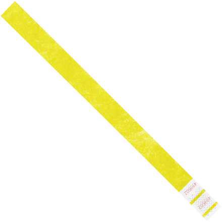 3/4 x 10" Yellow Tyvek<span class='rtm'>®</span> Wristbands