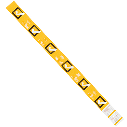 3/4 x 10" Yellow "Age Verified" Tyvek<span class='rtm'>®</span> Wristbands